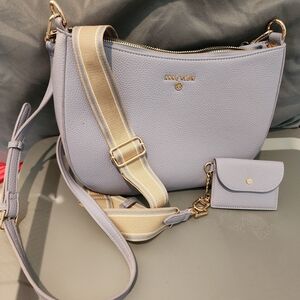 Anne Klein Lilac Crossbody Bag with Coin Purse